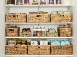 StorageWorks Jumbo Rectangular Wicker Basket, Water Hyacinth Storage Basket With Built-in Handles, 1 Pack -GENERIC Shop 51lg474LyxL