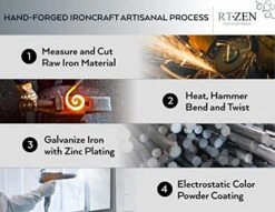 RTZEN Wall Mount J Hook - Wrought Iron Decorative Wall Hooks For Hanging Things - Handcrafted Classic Wall Mounted Black Coat Hooks - Farmhouse Towel Hooks Robe Hooks Or Hat Hooks - 3 Pack -GENERIC Shop 51lkH2X0beL