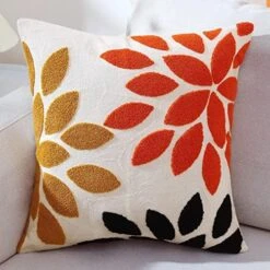 Ficakst Boho Throw Pillow Covers Textured 18x18 Inch Modern Absract Decorative Orange Yellow Black Dahlia Flower Cotton Soft Tufted Pillowcases For Home Outdoor Bedroom Living Room Couch Sofa Bed 1PC 15 Ficakst Boho Throw Pillow Covers Textured 18x18 Inch Modern Absract Decorative Orange Yellow Black Dahlia Flower Cotton Soft Tufted Pillowcases For Home Outdoor Bedroom Living Room Couch Sofa Bed 1PC -GENERIC Shop 51ltIv55DdL. AC