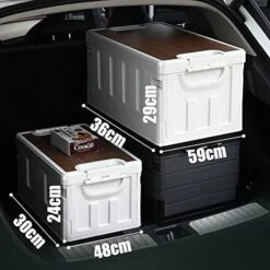 RASHIV Storage Box With Wooden Cover Multifunctional Book Box Finishing Box Household Storage Box Outdoor Folding Trunk Camping Box (C) -GENERIC Shop 51lz90nwDiL