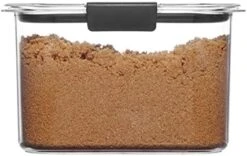 Rubbermaid Brilliance Airtight Food Storage Container For Pantry With Lid For Flour, Sugar, And Rice, 16-Cup, Clear/Grey -GENERIC Shop 51mEXnm7IoL. AC