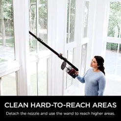 Shark IZ662H Vertex Pro Lightweight Cordless Stick Vacuum With IQ Display, DuoClean PowerFins & MultiFLEX, Includes Crevice Tool, Pet Multi-Tool & Anti-Allergen Dusting Brush, 60min Runtime, Black/Red -GENERIC Shop 51nLiKsIQkL