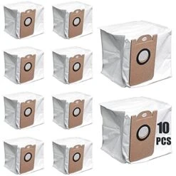 10 Pcs Leakproof Dedicated Large Capacity Dust Bags For Proscenic M7 MAX M7 PRO M8 For Kyvol Cybovac S31, For Uoni V980 Plus Q6, For Neabot NoMo N1+, N1 Plus, N2 Robot Vacuum Cleaner