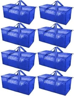 TICONN 6 Pack Extra Large Moving Bags With Zippers & Carrying Handles, Heavy-Duty Storage Tote For Space Saving Moving Storage -GENERIC Shop 51naln63VwL. AC
