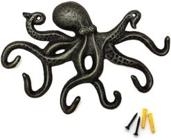 ChasBete Key Holder For Wall, Octopus Coat Hooks Wall Mounted Towel Hooks, Heavy Duty Wall Hooks Decorative With 6 Arms 18 ChasBete Key Holder For Wall, Octopus Coat Hooks Wall Mounted Towel Hooks, Heavy Duty Wall Hooks Decorative With 6 Arms -GENERIC Shop 51neaiOWx2L. AC