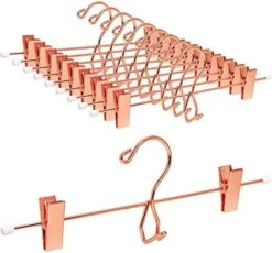 Amber Home 24 Pack Add-on Rose Gold Metal Pant Skirt Hangers, Multi Stackable Add On Copper Trouser Hangers For Slacks Jeans Boutique Clothing With Extra Strong Non-Slip Adjustable Clips (Copper, 24) 16 Amber Home 24 Pack Add-on Rose Gold Metal Pant Skirt Hangers, Multi Stackable Add On Copper Trouser Hangers For Slacks Jeans Boutique Clothing With Extra Strong Non-Slip Adjustable Clips (Copper, 24) -GENERIC Shop 51ngyNl5EkL. AC