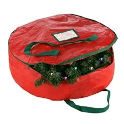 Elf Stor Red Holiday Christmas Wreath Storage Bag For 24-Inch Wreaths -GENERIC Shop 51njEPth1PL