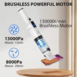 VICSONIC Handheld Vacuum Cleaner, 13kpa Powerful Suction Lightweight Mini Car Vacuum For Pet, Cordless Rechargeable Hand Portable Dust Buster-White -GENERIC Shop 51nsy9gUuOL