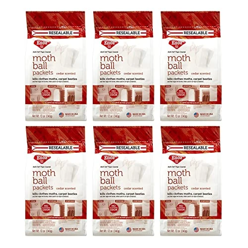 Enoz Moth-Tek Packets Cedar Scent - 12 Oz. Bag (6) Kills Clothes Moths, Carpet Beetles, And Eggs And Larvae 1 Enoz Moth-Tek Packets Cedar Scent - 12 Oz. Bag (6) Kills Clothes Moths, Carpet Beetles, And Eggs And Larvae
