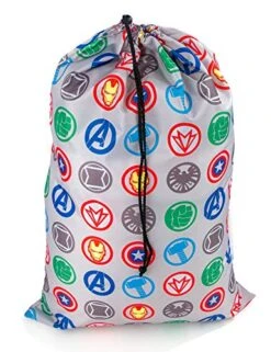 Jay Franco Marvel Avengers United Drawstring Laundry Bag - Oversize Durable Storage/Travel Bag For Home Or College - Measures 21 X 32 Inches (Official Marvel Product)