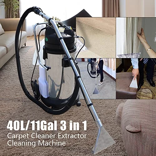 40L/11Gal Commercial Carpet Cleaning Machine 3 In 1 Carpet Extractor For Car Detailing, Commercial Stainless Steel Carpet Shampooer (Shipped In 2 Parcel) 5 40L/11Gal Commercial Carpet Cleaning Machine 3 In 1 Carpet Extractor For Car Detailing, Commercial Stainless Steel Carpet Shampooer (Shipped In 2 Parcel) - Image 5