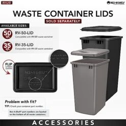 Rev-A-Shelf 53WC-1835SCDM-217 Double 35 Quart Pull-Out Under Mount Kitchen Waste Container Trash Cans With Soft-Close Slides, Silver 13 Rev-A-Shelf 53WC-1835SCDM-217 Double 35 Quart Pull-Out Under Mount Kitchen Waste Container Trash Cans With Soft-Close Slides, Silver -GENERIC Shop 51pB4uPe3LL
