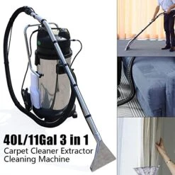 40L/11Gal Commercial Carpet Cleaning Machine 3 In 1 Carpet Extractor For Car Detailing, Commercial Stainless Steel Carpet Shampooer (Shipped In 2 Parcel)
