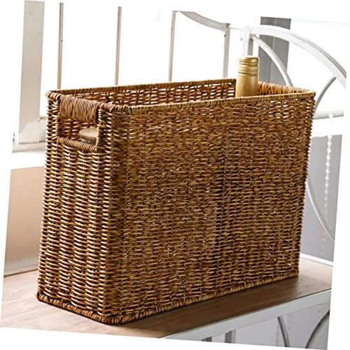Magazine Newspaper Basket Woven Storage Baskets Storage Baskets For Storage Boxes For Clothes Wicker Storage Box Woven Magazine Holder Vanity Tray Desktop Organizer Table 3 Magazine Newspaper Basket Woven Storage Baskets Storage Baskets For Storage Boxes For Clothes Wicker Storage Box Woven Magazine Holder Vanity Tray Desktop Organizer Table - Image 3