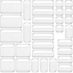 Puroma 24Pcs Drawer Organizer Set 5-size Versatile Vanity And Bathroom Drawer Organizers, Clear Plastic Desk Drawer Organizer Trays And Customize Layout Storage Bins For Makeup Kitchen Office (Clear) -GENERIC Shop 51r2EBrllYL. AC