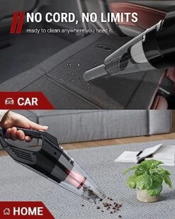 VacLife Handheld Vacuum - High Power Car Vacuum Cordless Rechargeable With Multipurpose Nozzles, Lightweight Mini Vacuum With LED Light, Portable Vacuum Cleaner For Home, Silver&Black (VL756) 8 VacLife Handheld Vacuum - High Power Car Vacuum Cordless Rechargeable With Multipurpose Nozzles, Lightweight Mini Vacuum With LED Light, Portable Vacuum Cleaner For Home, Silver&Black (VL756) -GENERIC Shop 51rcaLlggDL