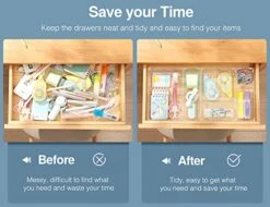 Puroma 24Pcs Drawer Organizer Set 5-size Versatile Vanity And Bathroom Drawer Organizers, Clear Plastic Desk Drawer Organizer Trays And Customize Layout Storage Bins For Makeup Kitchen Office (Clear) -GENERIC Shop 51rxzNYhOqL