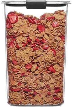 Rubbermaid Brilliance Airtight Food Storage Container For Pantry With Lid For Flour, Sugar, And Rice, 16-Cup, Clear/Grey -GENERIC Shop 51sTEyU7ZiL. AC