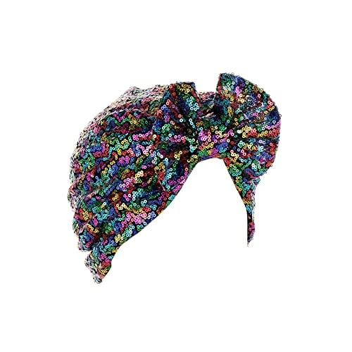 Women Muslim Turban Hat Bow Tie Sequins Bonnet Head Scarf Cap Cancer Chemo Pre Tied Headwraps Hats (Multicolor, One Size) 1 Women Muslim Turban Hat Bow Tie Sequins Bonnet Head Scarf Cap Cancer Chemo Pre Tied Headwraps Hats (Multicolor, One Size)
