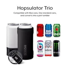BrüMate Hopsulator Trio 3-in-1 Insulated Can Cooler For 12oz / 16oz Cans + 100% Leak Proof Tumbler With Lid | Can Coozie Insulated For Beer, Soda, And Energy Drinks (Matte Gray) 19 BrüMate Hopsulator Trio 3-in-1 Insulated Can Cooler For 12oz / 16oz Cans + 100% Leak Proof Tumbler With Lid | Can Coozie Insulated For Beer, Soda, And Energy Drinks (Matte Gray) -GENERIC Shop 51uZSGEtr7L