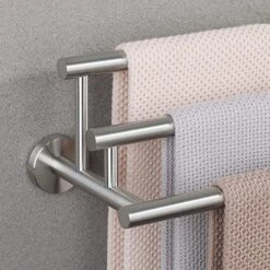 Bath Towel Bars,Towel Hanging 3 Rod/Rail Towel Holder Storage,Wall Mount 24-Inch Towel Rack For Bathroom,GYT6903-LS SUS304 Stainless Steel Brushed Nickel 17 Bath Towel Bars,Towel Hanging 3 Rod/Rail Towel Holder Storage,Wall Mount 24-Inch Towel Rack For Bathroom,GYT6903-LS SUS304 Stainless Steel Brushed Nickel -GENERIC Shop 51udPOp14KL