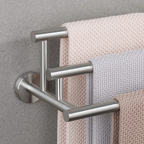 Bath Towel Bars,Towel Hanging 3 Rod/Rail Towel Holder Storage,Wall Mount 24-Inch Towel Rack For Bathroom,GYT6903-LS SUS304 Stainless Steel Brushed Nickel 5 Bath Towel Bars,Towel Hanging 3 Rod/Rail Towel Holder Storage,Wall Mount 24-Inch Towel Rack For Bathroom,GYT6903-LS SUS304 Stainless Steel Brushed Nickel - Image 5