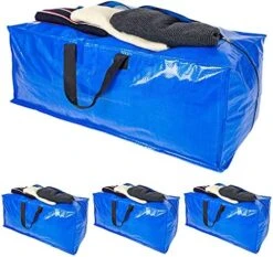 Heavy Duty Organizer Storage Bag - XL Moving Bags Totes With Zippers For Clothing, College Moving Bags Compatible With Ikea Frakta Bag, 4 Packs -GENERIC Shop 51ujz5MTR S. AC
