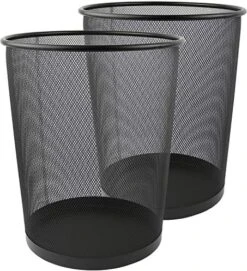 Greenco Small Trash Cans For Home Or Office, 2-Pack, 6 Gallon Black Mesh Round Trash Cans, Lightweight, Sturdy For Under Desk, Kitchen, Bedroom, Den, Or Recycling Can -GENERIC Shop 51ulFGsLXML. AC