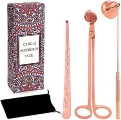 Lsnisni 5Pcs Candle Accessory Set With Candle Rechargeable Electric Lighter, Storage Tray, Wick Trimmer, Snuffer, Wick Dipper, Stainless Steel Candle Care Kit With Gift Package For Candle Lover Black -GENERIC Shop 51uog75W1tL. AC