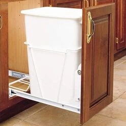 Rev-A-Shelf RV-12PB Single 35 Quart Pull-Out Kitchen Cabinet Waste Bin Container Garbage Trash Can With Slides And Simple Installation, White 11 Rev-A-Shelf RV-12PB Single 35 Quart Pull-Out Kitchen Cabinet Waste Bin Container Garbage Trash Can With Slides And Simple Installation, White -GENERIC Shop 51vepDgBk0L