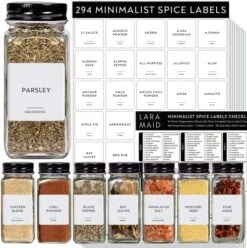 351 Ultimate Pantry Label Set, Black Text On White Vinyl Waterproof Label Sticker With Removable Adhesive- Fits On Round, Square And Rectangle Jars - Organize Pasta, Baking, Legume And Grain 21 351 Ultimate Pantry Label Set, Black Text On White Vinyl Waterproof Label Sticker With Removable Adhesive- Fits On Round, Square And Rectangle Jars - Organize Pasta, Baking, Legume And Grain -GENERIC Shop 51vjED7ktL. AC