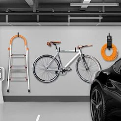 HUHOLE Ladder Hooks, Bike Hooks, 4 Pack Heavy Duty Garage Hooks For Ladder, Bike, Folding Chair, Cord, Hose, Wheelbarrow, Ideal Tool Organizer For Garage Wall Storage 7 HUHOLE Ladder Hooks, Bike Hooks, 4 Pack Heavy Duty Garage Hooks For Ladder, Bike, Folding Chair, Cord, Hose, Wheelbarrow, Ideal Tool Organizer For Garage Wall Storage -GENERIC Shop 51wjufJ31rL