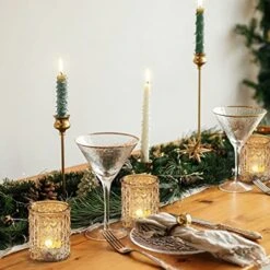 NITIME 12pcs Gold Votive Candle Holders- Tealight Candle Holder For Table Centerpiece, Glass Candle Holder For Wedding Table Decor, Home Decor And Party Decor -GENERIC Shop 51xcujHyOGL