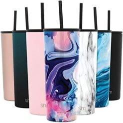 Simple Modern Insulated Tumbler With Lid And Straw | Iced Coffee Cup Reusable Stainless Steel Water Bottle Travel Mug | Gifts For Women Men Her Him | Classic Collection | 24oz | Rose Gold -GENERIC Shop 51xvO8eFgiL. AC