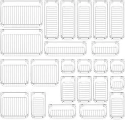 Puroma 24Pcs Drawer Organizer Set 5-size Versatile Vanity And Bathroom Drawer Organizers, Clear Plastic Desk Drawer Organizer Trays And Customize Layout Storage Bins For Makeup Kitchen Office (Clear) -GENERIC Shop 51y0ztQrOKL. AC