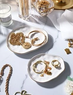 AISBUGUR Jewelry Dish Tray Set Of 2 Large Capacity Trinket Dish For More Jewelry Ring Dish With Beautiful Package And Greeting Card Perfect For Birthday Gifts For Women -GENERIC Shop 51ydeMsdgKL