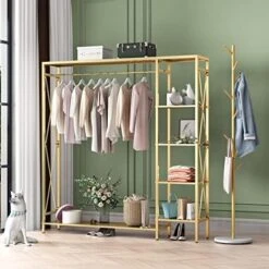 TIEOU Gold Clothing Rack With Shelves, Standing Garment Rack, Clothes Rack For Hanging Clothes, Modern Rack Clothes, Gold Clothes Rack,Wardrobe Closet, Industrial Clothing Rack, Gold 18 TIEOU Gold Clothing Rack With Shelves, Standing Garment Rack, Clothes Rack For Hanging Clothes, Modern Rack Clothes, Gold Clothes Rack,Wardrobe Closet, Industrial Clothing Rack, Gold -GENERIC Shop 51zANE0h5LL. AC