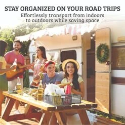 ELTOW Countertop Silverware Caddy W/Handle, 8 Compartment Paper Plate & Cutlery Caddy For Plates, Bowls, Forks, Spoons, Knives, Napkins, Flatware & Utensil Holder For Party, Picnic, Home, RV - Black -GENERIC Shop 51znEh9gFrL