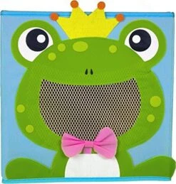 Foldable Storage Bin Containers - Collapsible Cube Bins With See Through Mouth! - Great Non Plastic Box Cubes For Kids, Toys, Nursery, Wall Organizer, Décor, Etc. - Safe, Stain-resistant, Fun! -GENERIC Shop 612jEbR9hhL