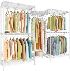 Raybee Clothes Rack Heavy Duty Clothing Racks For Hanging Clothes 830 LBS Metal Clothing Rack Heavy Duty Wire Garment Rack Free Standing Closet Portable & Sturdy 74.8”Wx17.7”Dx76.8”H Black 13 Raybee Clothes Rack Heavy Duty Clothing Racks For Hanging Clothes 830 LBS Metal Clothing Rack Heavy Duty Wire Garment Rack Free Standing Closet Portable & Sturdy 74.8”Wx17.7”Dx76.8”H Black -GENERIC Shop 613XR2nr0cL. AC