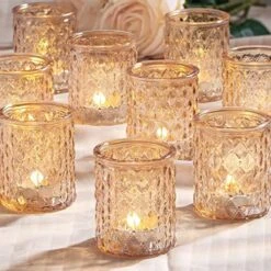 NITIME 12pcs Gold Votive Candle Holders- Tealight Candle Holder For Table Centerpiece, Glass Candle Holder For Wedding Table Decor, Home Decor And Party Decor -GENERIC Shop 61BW9bZ2XML. AC