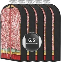 MONOMARK 6.5" Gussetes Garment Bags For Hanging Clothes Storage, 40" Moth Proof Clothing Bags With Zipper Protecting Coat Sweater Jacket Shirts Dress,3 Packs -GENERIC Shop 61CU4gpFY9L. AC
