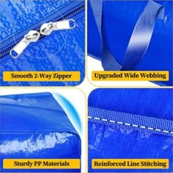 8-Pack Extra Large Moving Bags, Heavy Duty Storage Bags W/Strong Handle & Zippers, Storage Tote For Space Saving, Alternative To Moving Boxes, Bags For Clothing Dorm Travel Packing Supplies (Blue) 12 8-Pack Extra Large Moving Bags, Heavy Duty Storage Bags W/Strong Handle & Zippers, Storage Tote For Space Saving, Alternative To Moving Boxes, Bags For Clothing Dorm Travel Packing Supplies (Blue) -GENERIC Shop 61IYdWiaf4L