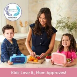 Bentgo® Kids 5-Compartment Lunch Box - Glitter Design For School, Ideal For Ages 3-7, Leak-Proof, Drop-Proof, Dishwasher Safe, & Made With BPA-Free Materials (Glitter Edition - Petal Pink) -GENERIC Shop 61Kv71EteZL