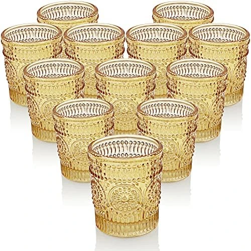 WDHODEC Clear Tealight Candle Holders Set Of 24, Fall Votive Candle Holders, Vintage Tea Lights For Birthday Party, Wedding Halloween Decoration 8 WDHODEC Clear Tealight Candle Holders Set Of 24, Fall Votive Candle Holders, Vintage Tea Lights For Birthday Party, Wedding Halloween Decoration - Image 8