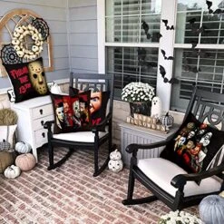 4Pcs Horror Classic Movie Characters Pillow Covers, 18 X 18 Inch Halloween Friday The 13th Throw Pillow Case Linen Decorative Square Cushion Covers For Horror Theme Party Decor Birthday Gift -GENERIC Shop 61LZsIMTTtL