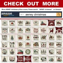 AENEY Buffalo Plaid Christmas Pillow Covers 20x20 Set Of 4 Marry Bright Christmas Pillows Winter Holiday Throw Pillows Farmhouse Christmas Decor Red Truck Xmas Decorations For Couch A266-20 -GENERIC Shop 61PGpr0APKL
