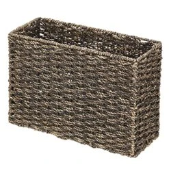 MDesign Rustic Farmhouse Woven Seagrass Toilet Paper Holder Basket - Large Storage Organizer Tank Topper For Bathroom Counter Or Top Of Toilet - Holds 6 Rolls Of Toilet Paper - Black Wash 11 MDesign Rustic Farmhouse Woven Seagrass Toilet Paper Holder Basket - Large Storage Organizer Tank Topper For Bathroom Counter Or Top Of Toilet - Holds 6 Rolls Of Toilet Paper - Black Wash -GENERIC Shop 61bq9i4dUzL