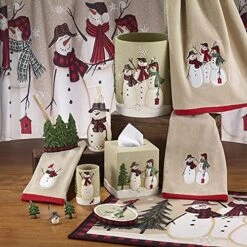 Avanti Linens - Waste Basket, Decorative Trash Can, Holiday Inspired Bathroom Decor (Snowmen Gathering Collection) 18 Avanti Linens - Waste Basket, Decorative Trash Can, Holiday Inspired Bathroom Decor (Snowmen Gathering Collection) -GENERIC Shop 61dvxYA9QWS