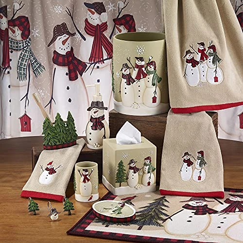 Avanti Linens - Waste Basket, Decorative Trash Can, Holiday Inspired Bathroom Decor (Snowmen Gathering Collection) 6 Avanti Linens - Waste Basket, Decorative Trash Can, Holiday Inspired Bathroom Decor (Snowmen Gathering Collection) - Image 6